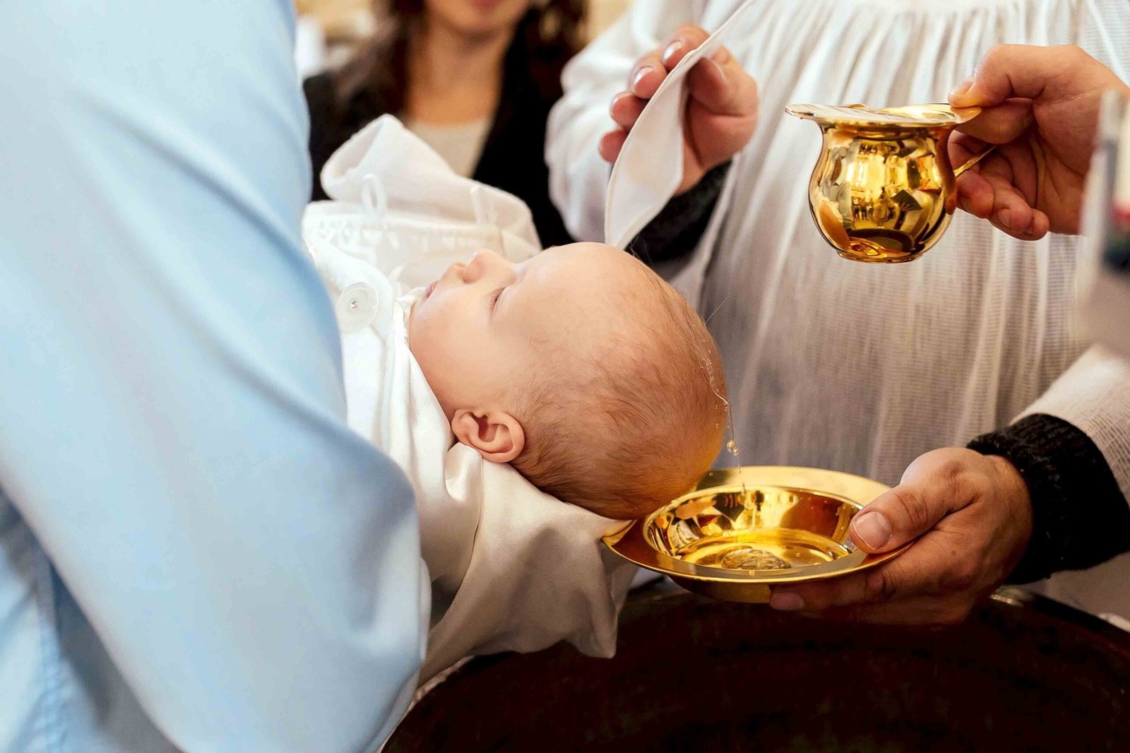 Orthodox Church. The rite of baptism of newborns.